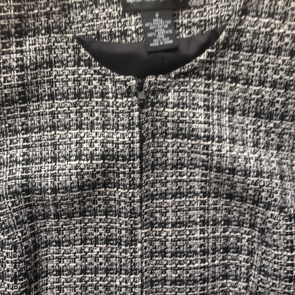 Tweed silk zipper jacket EUC - Picture 2 of 4